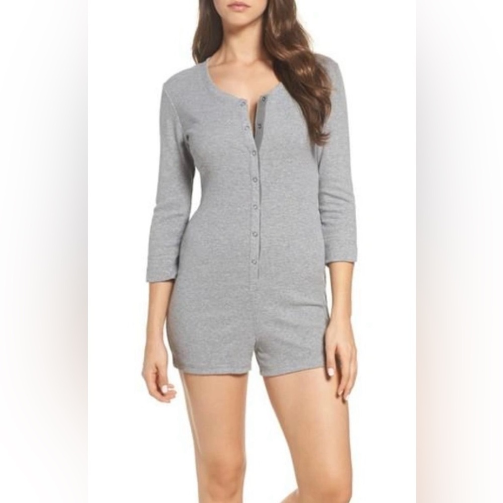 UGG  Heidi Lounge Romper
In Grey Heather 100% Cotton Loungewear 
Size Large